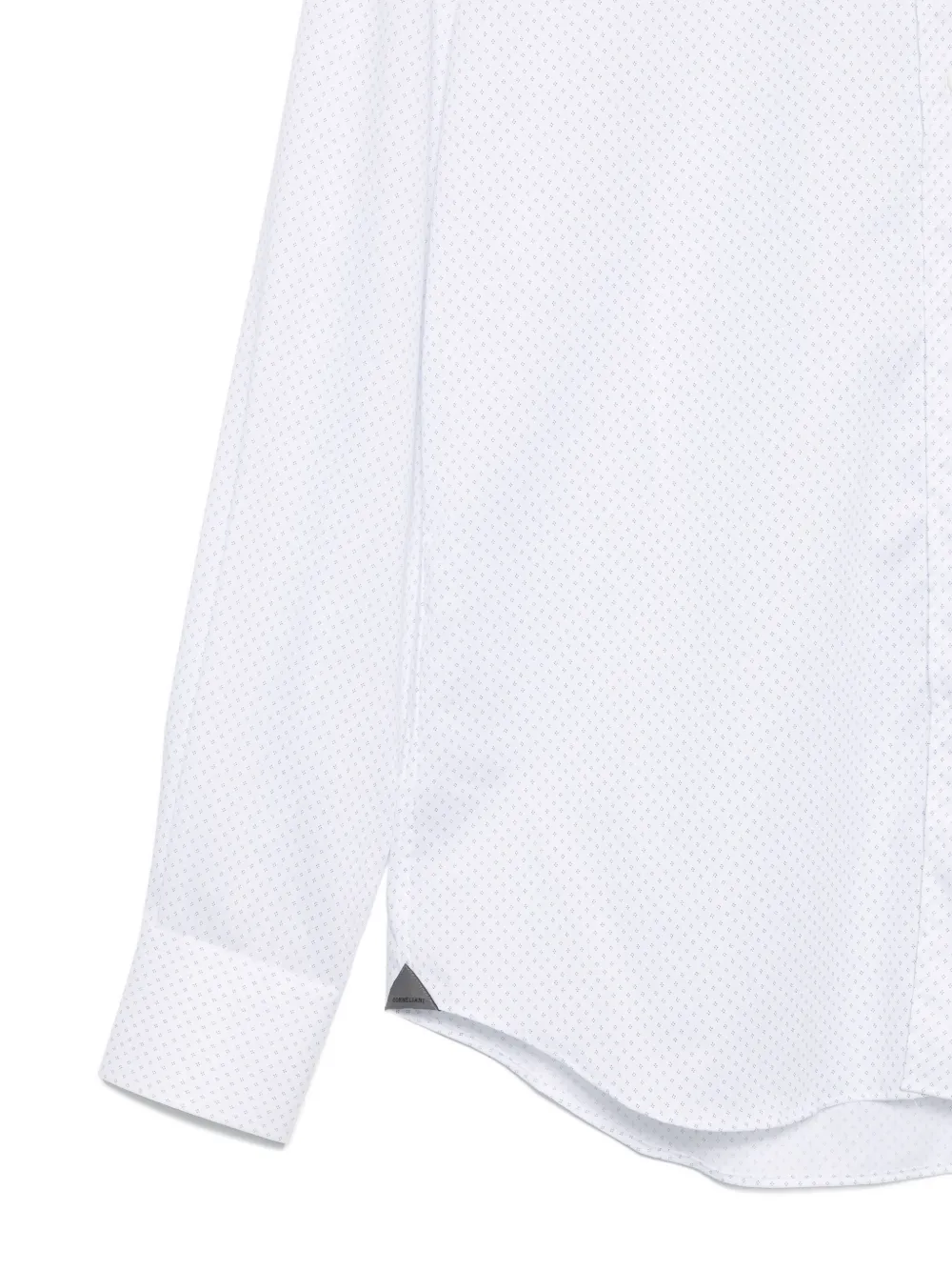 Corneliani Clear Blue Shirt With Subtle Striped Pattern In White