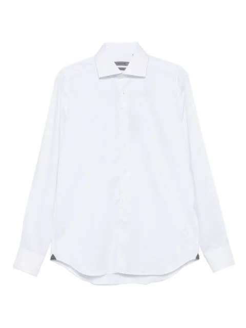 Corneliani long-sleeved dotted shirt