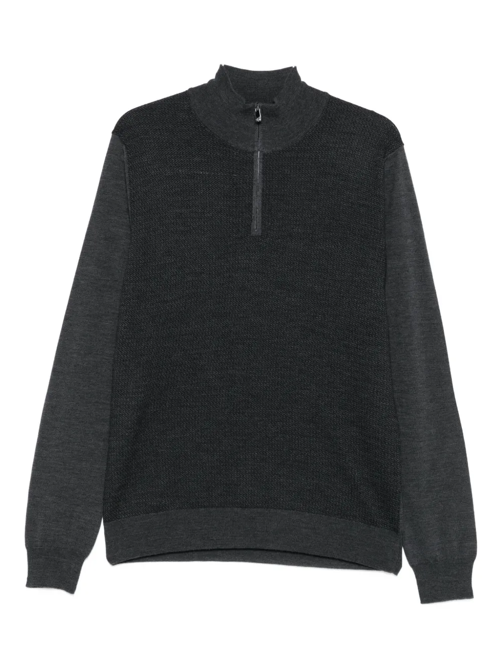 Corneliani Zip-front Sweater In Gray