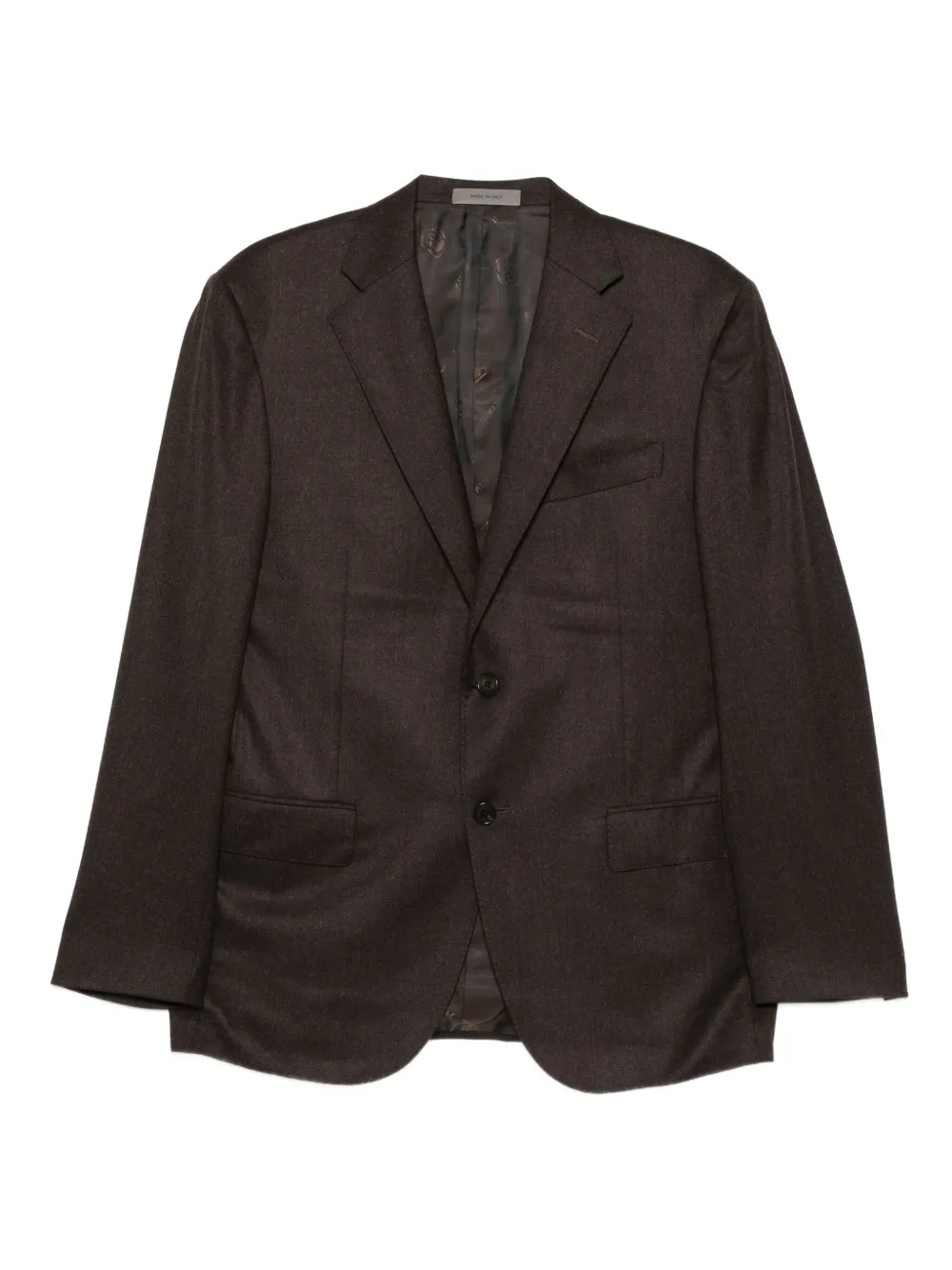 Corneliani Two-button Wool Suit In Brown