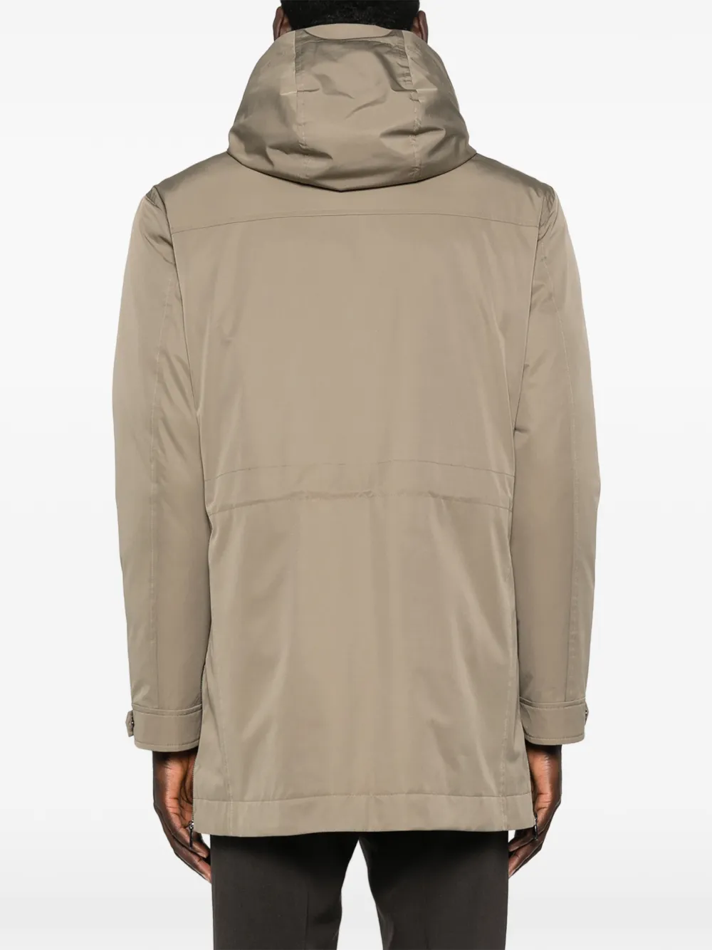 Long-Sleeve Hooded Coat