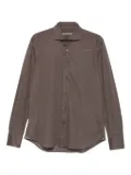 Corneliani textured long-sleeved shirt - Brown