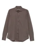 Corneliani textured long-sleeved shirt - Brown