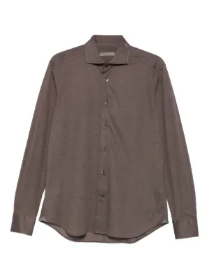 DRIES VAN NOTEN ジップ シャツ | ブラウン | FARFETCH JP