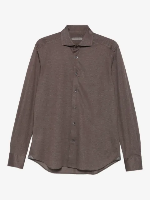 Corneliani camisa texturizada manga larga