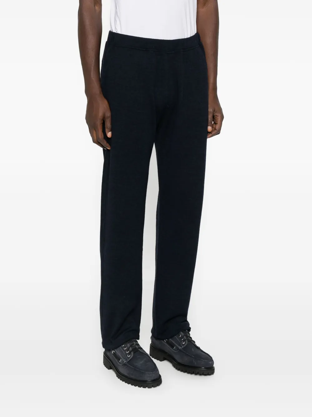 Corneliani Pocket-detail Knit Trousers In Black