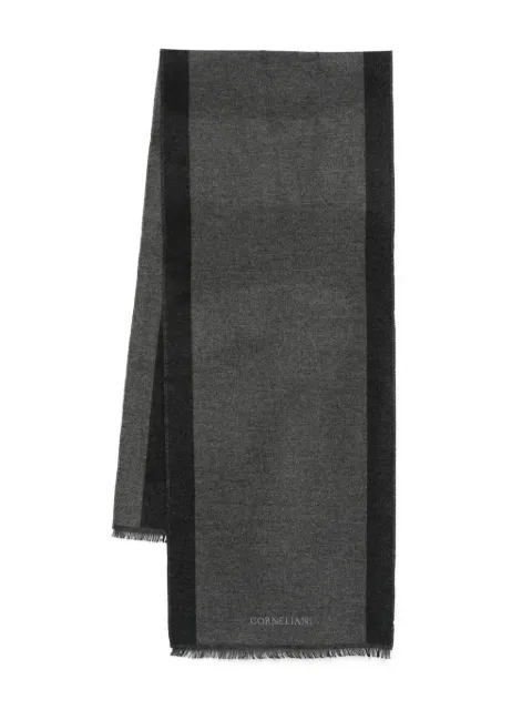 Corneliani logo-detail wool scarf