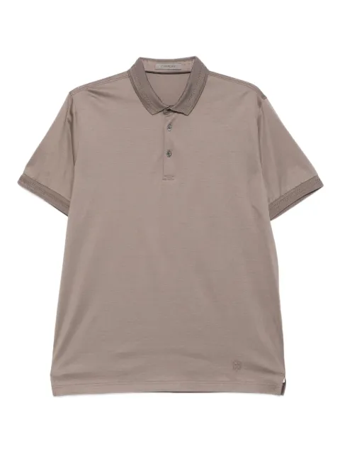 Corneliani playera tipo polo con cuello de canalé