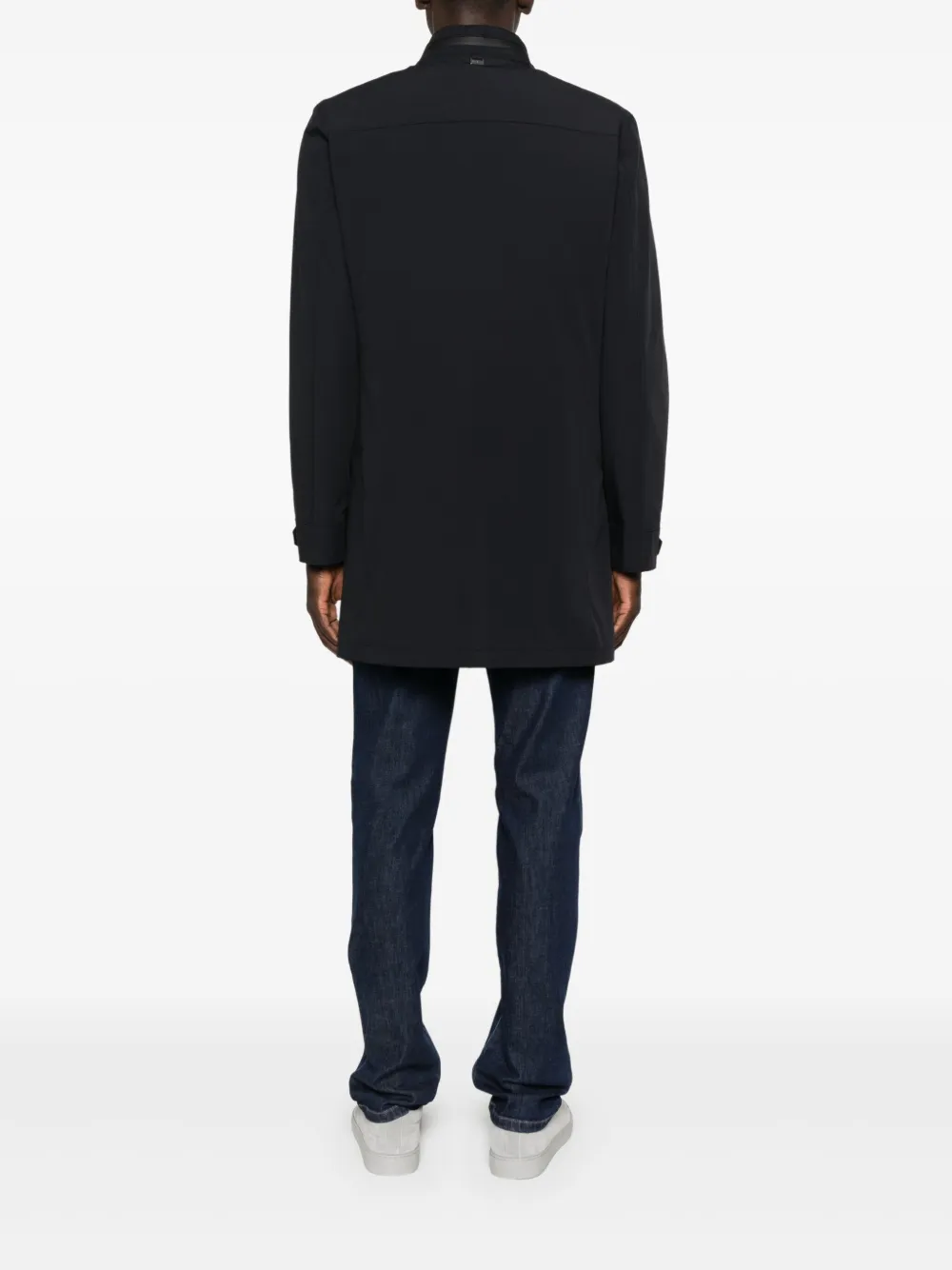 Corneliani Jas met hoge hals en ritssluiting Blauw