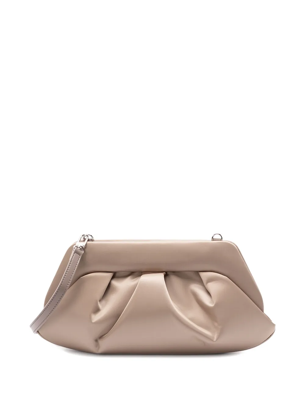 Themoirè pleated clutch bag - Beige
