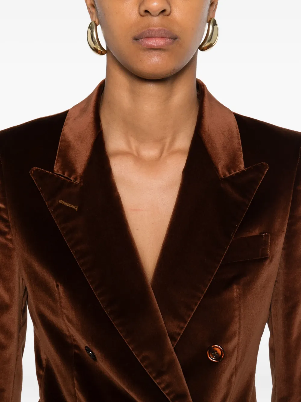 Tagliatore velvet double-breasted blazer Bruin