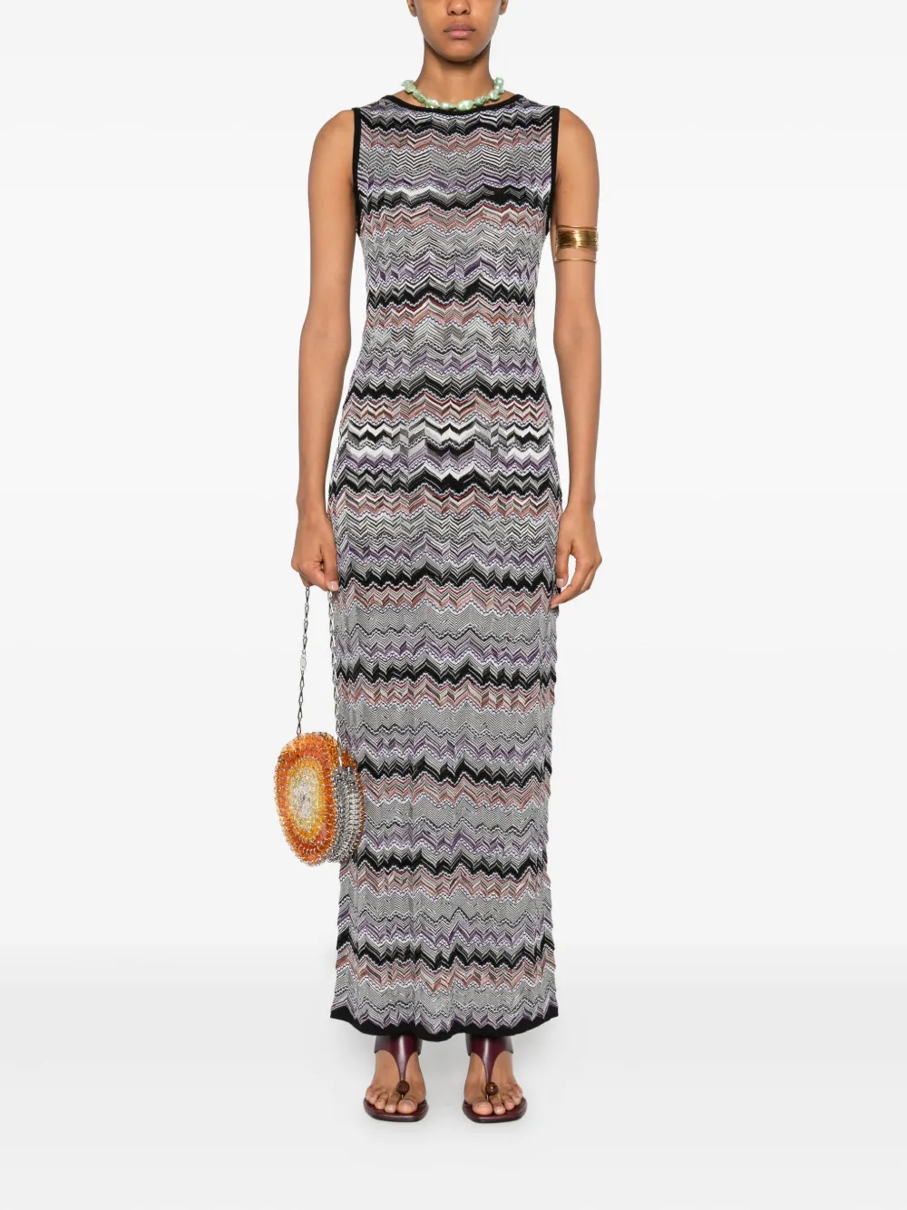 Missoni Jurk met zigzag patroon Zwart