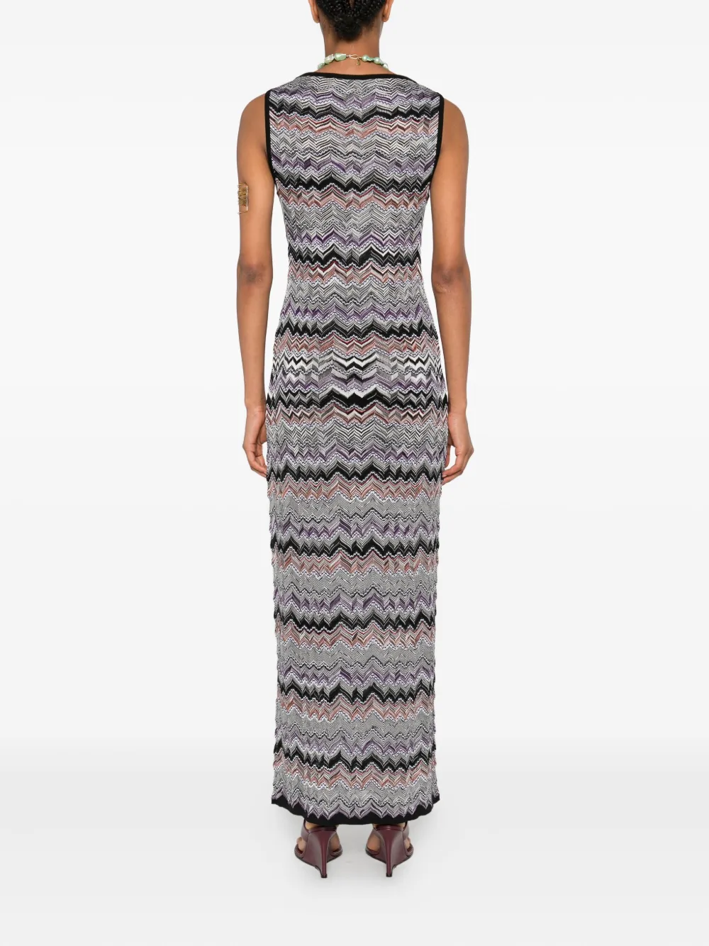 Missoni Jurk met zigzag patroon Zwart