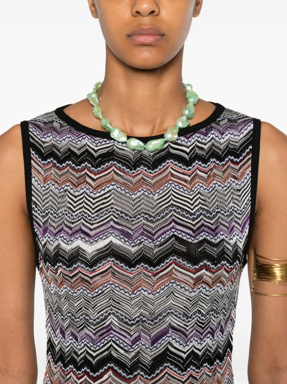 Missoni Jurk met zigzag patroon Zwart