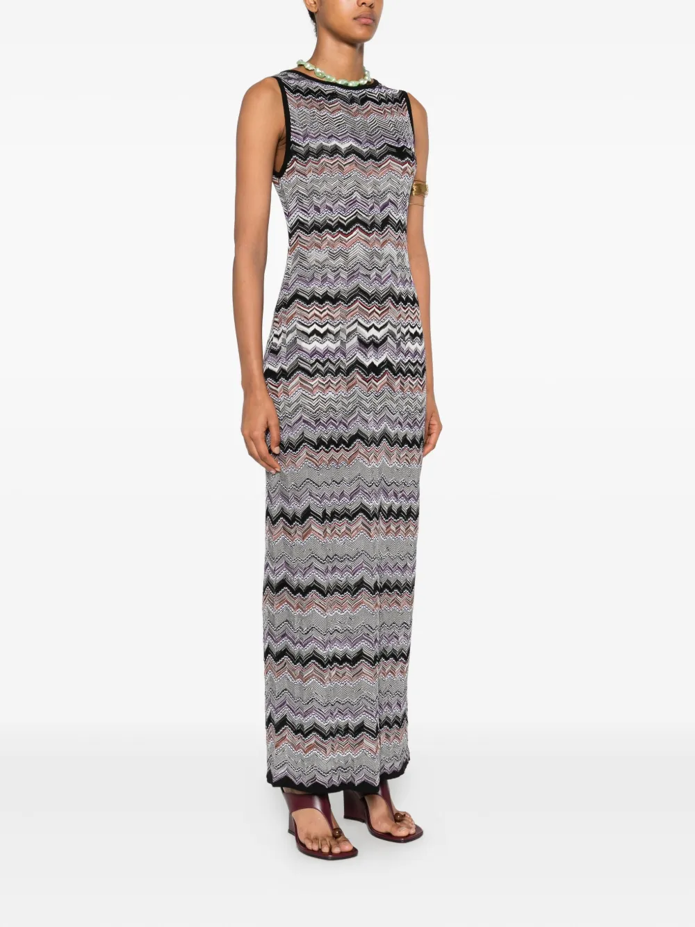 Missoni Jurk met zigzag patroon Zwart