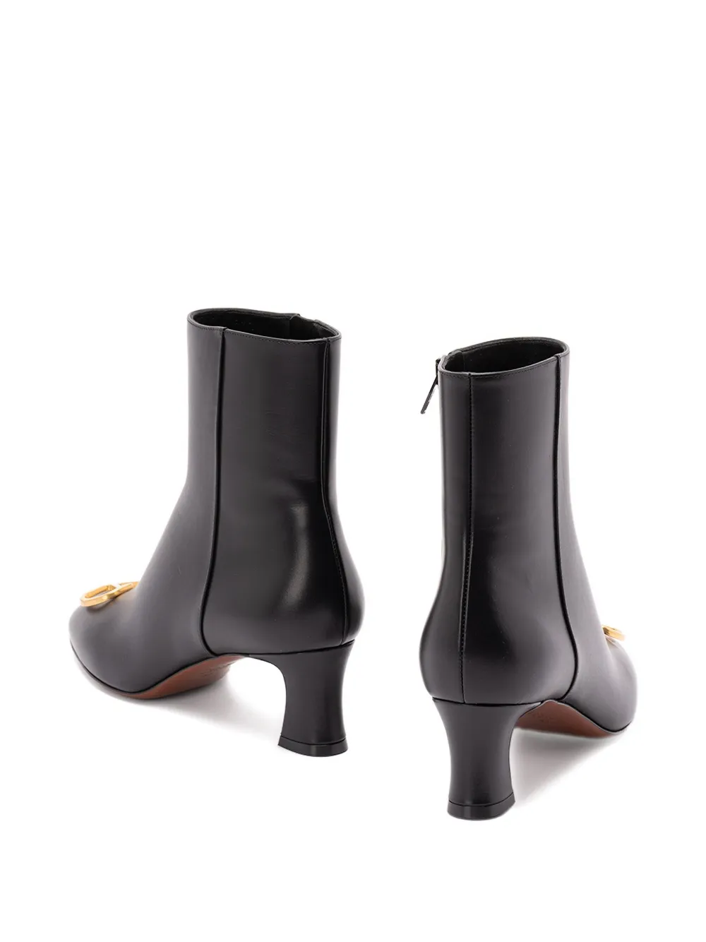 Valentino Garavani 60mm logo-plaque leather boots Black