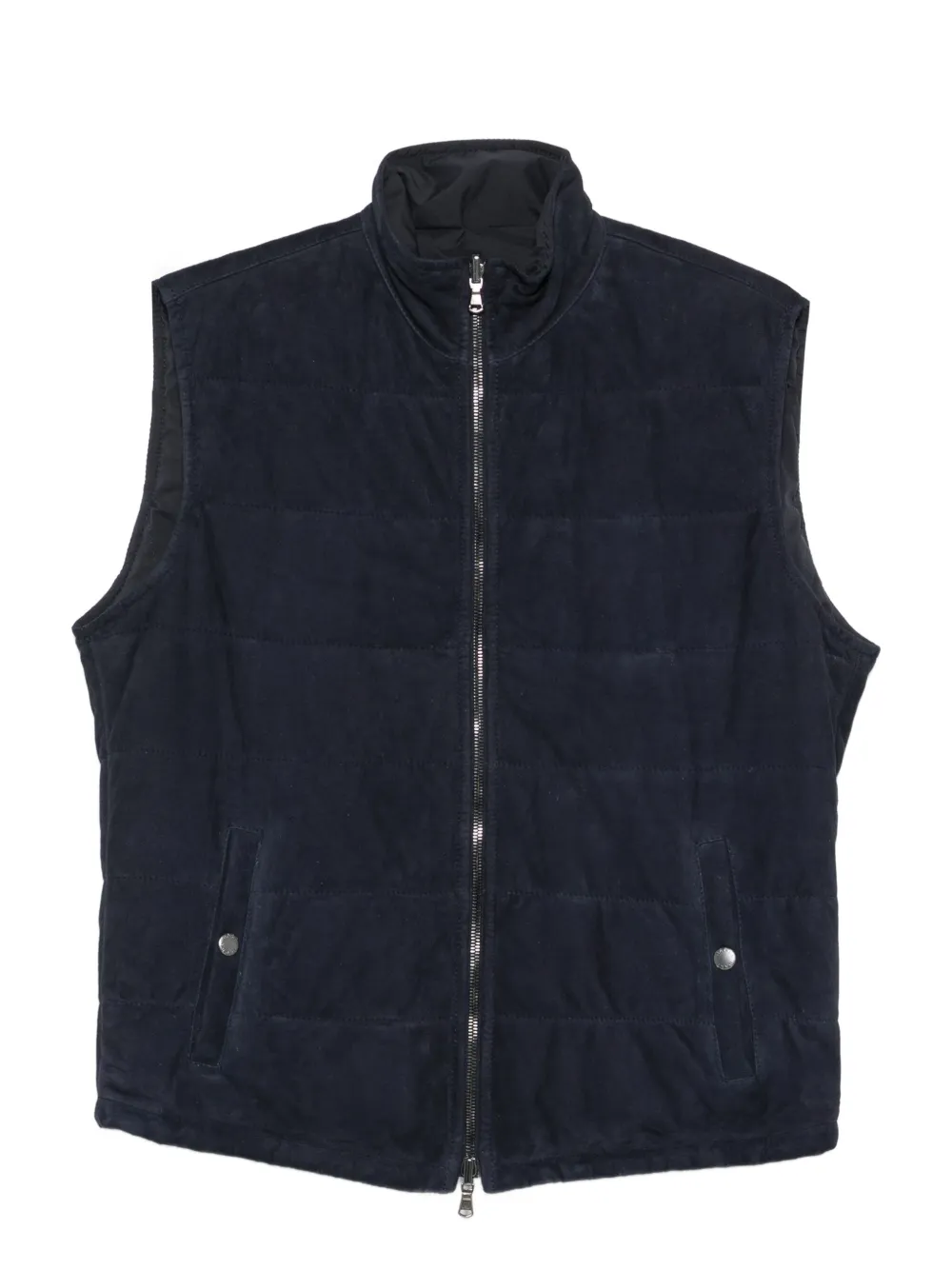 Barba Gewatteerde suède bodywarmer Blauw