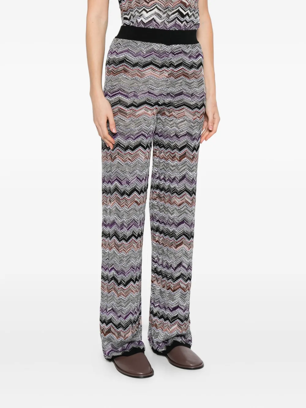 Missoni Broek met zigzag-patroon Zwart