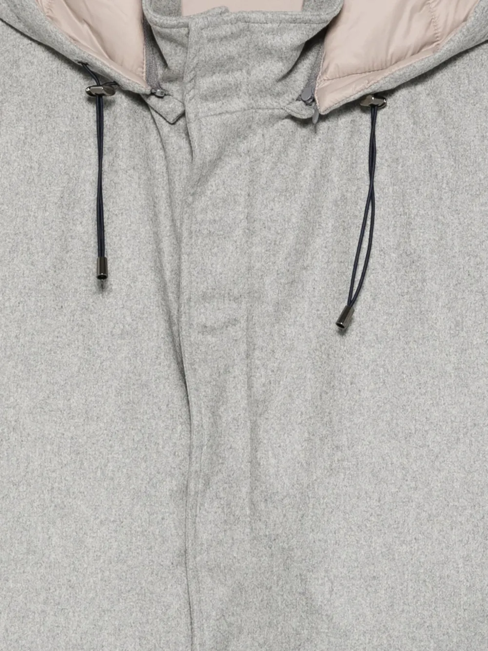 Barba padded drawstring-hood jacket Grijs