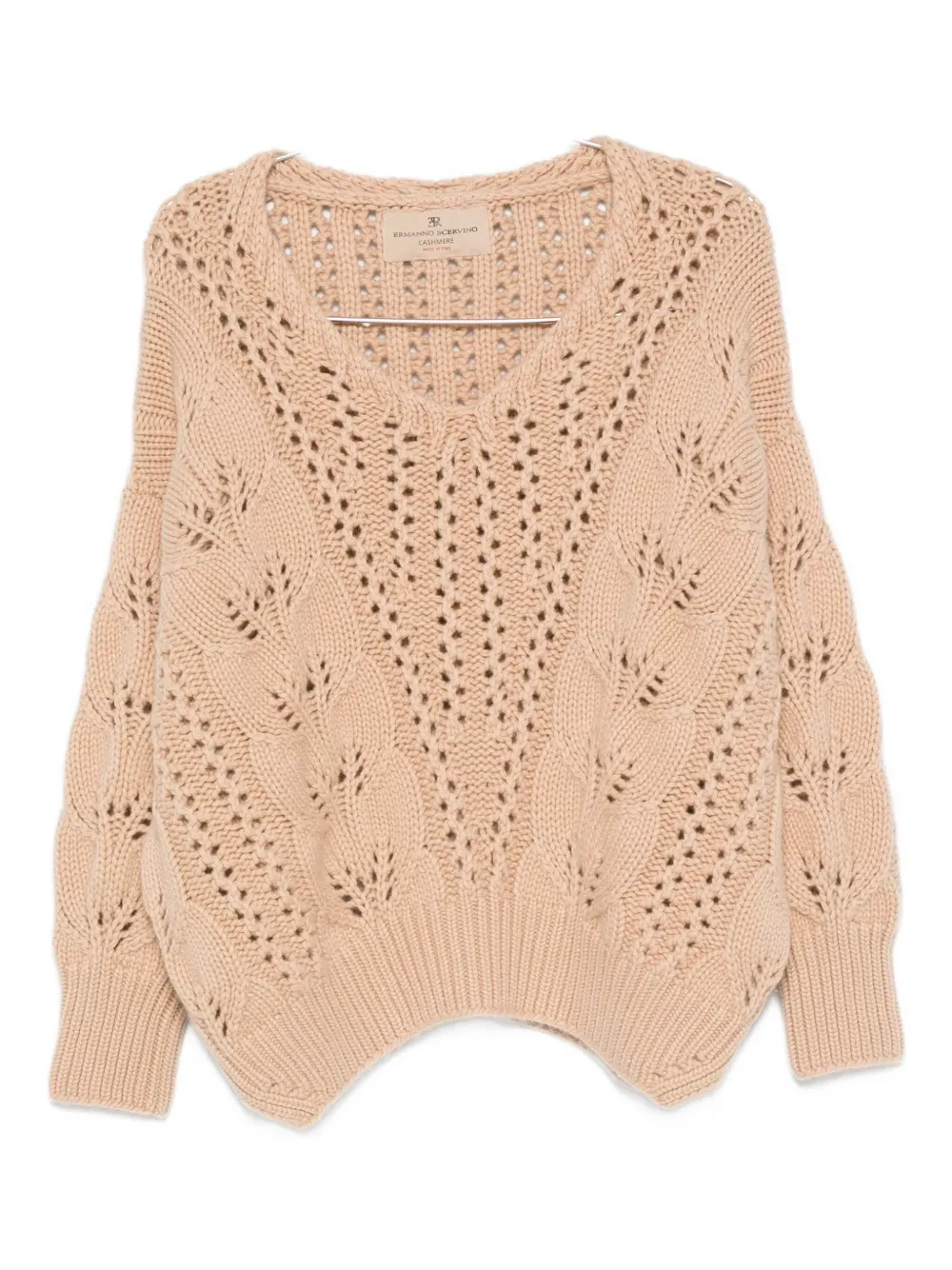 Ermanno Scervino Open-knit Jumper In Neutral