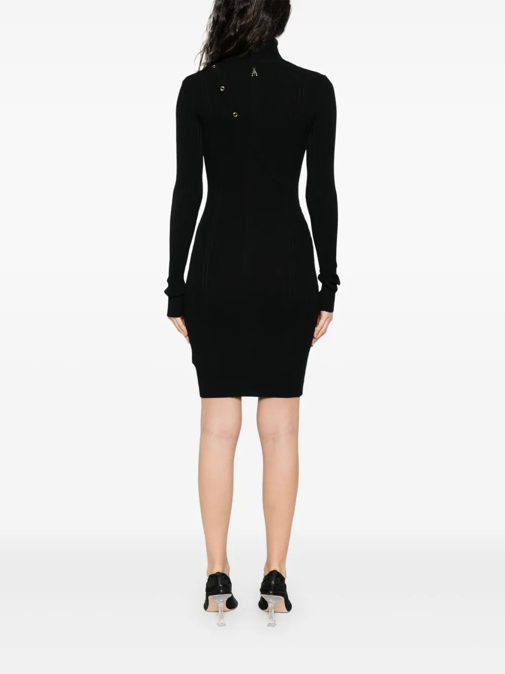 Patrizia Pepe Ribgebreide maxi-jurk Zwart