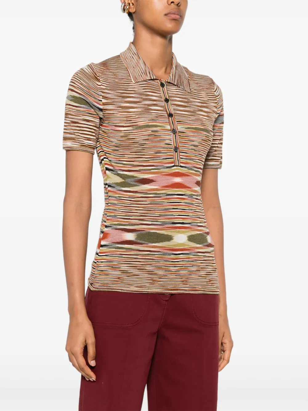 Missoni Gestreept poloshirt Groen