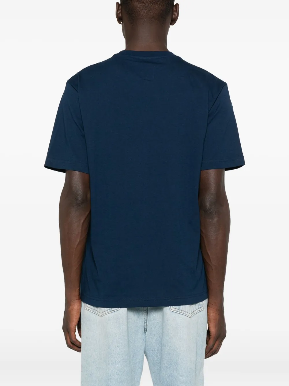 Emporio Armani graphic-print cotton T-shirt Blauw