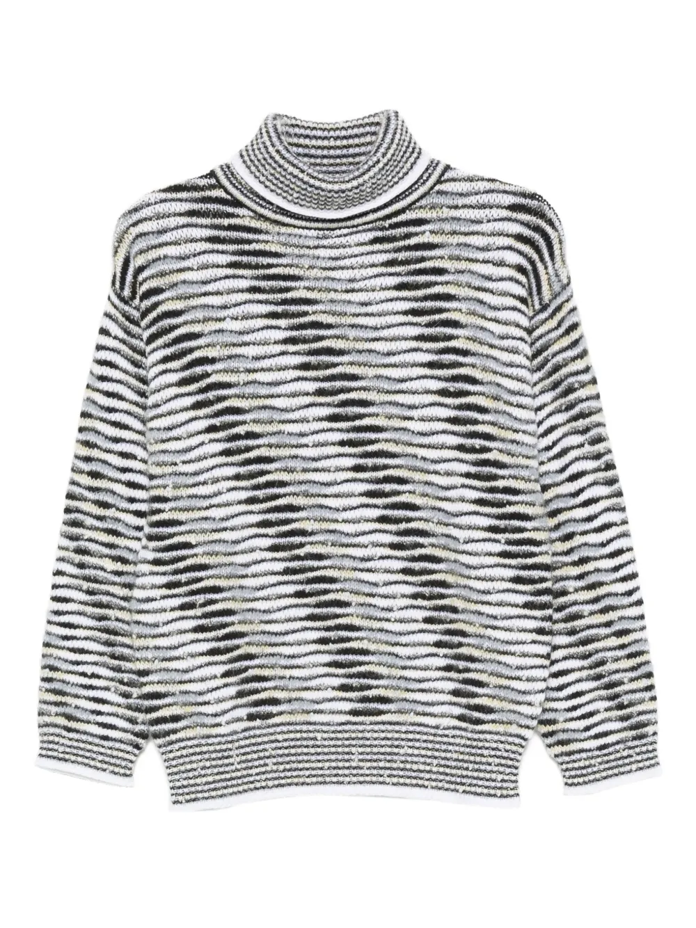 Missoni Patterned-jacquard Jumper In Gray