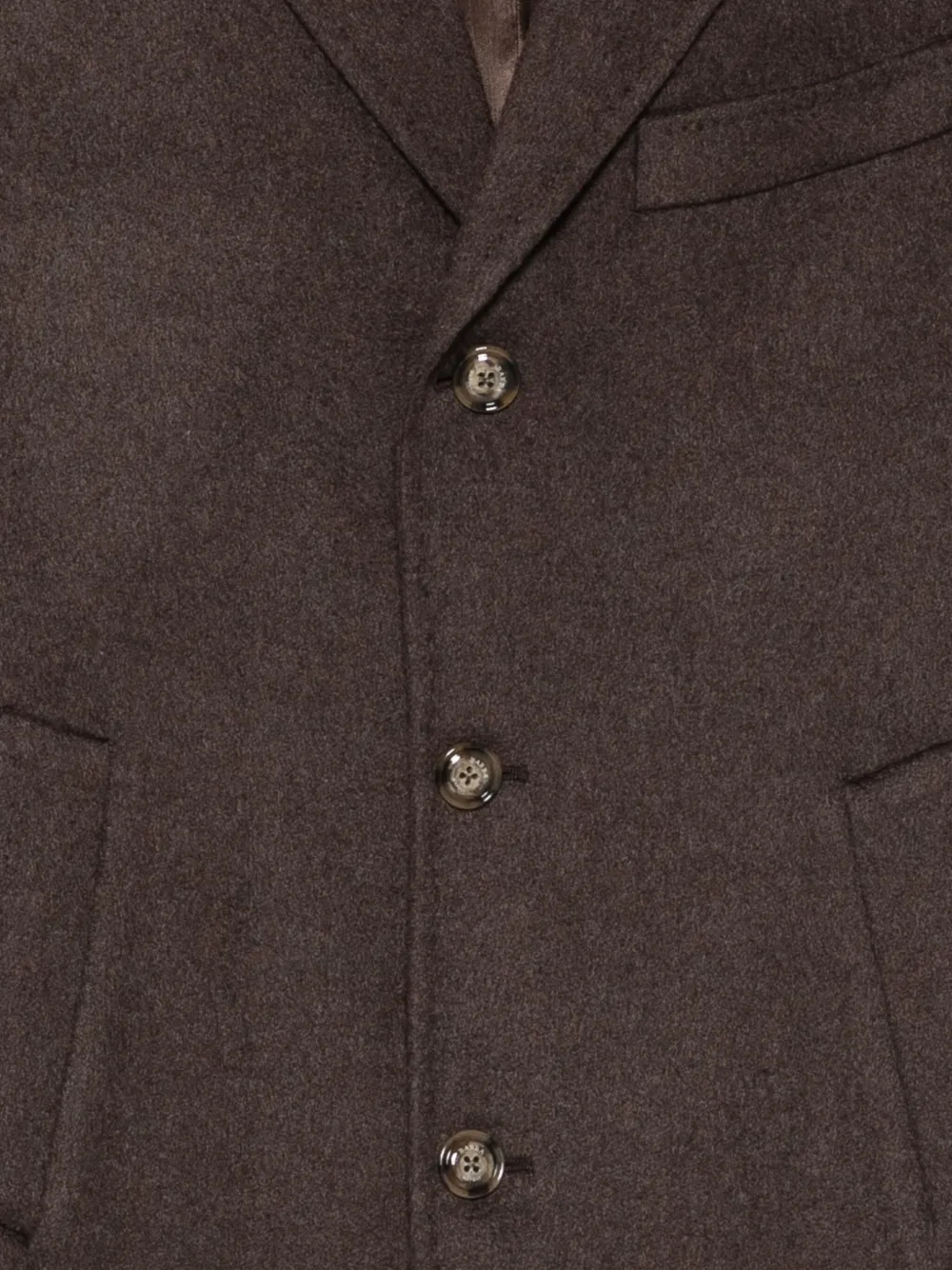 Barba button-fastening coat Bruin
