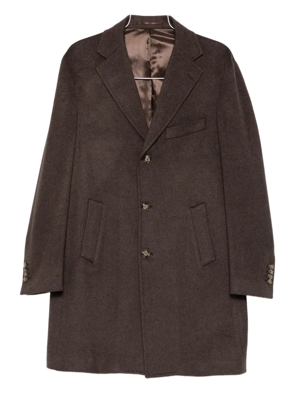 Barba button-fastening coat Bruin