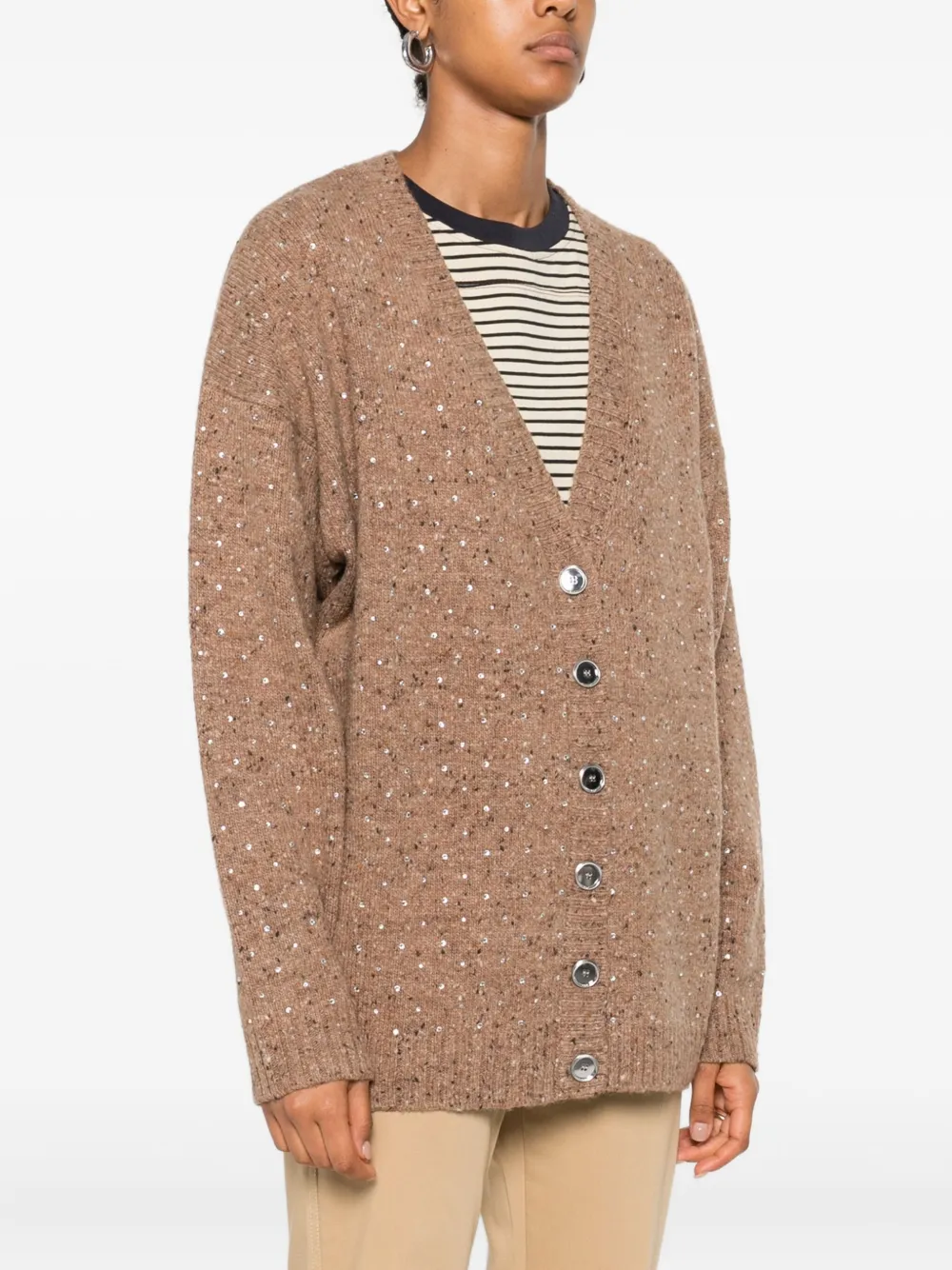 PINKO Vest verfraaid met stras Beige
