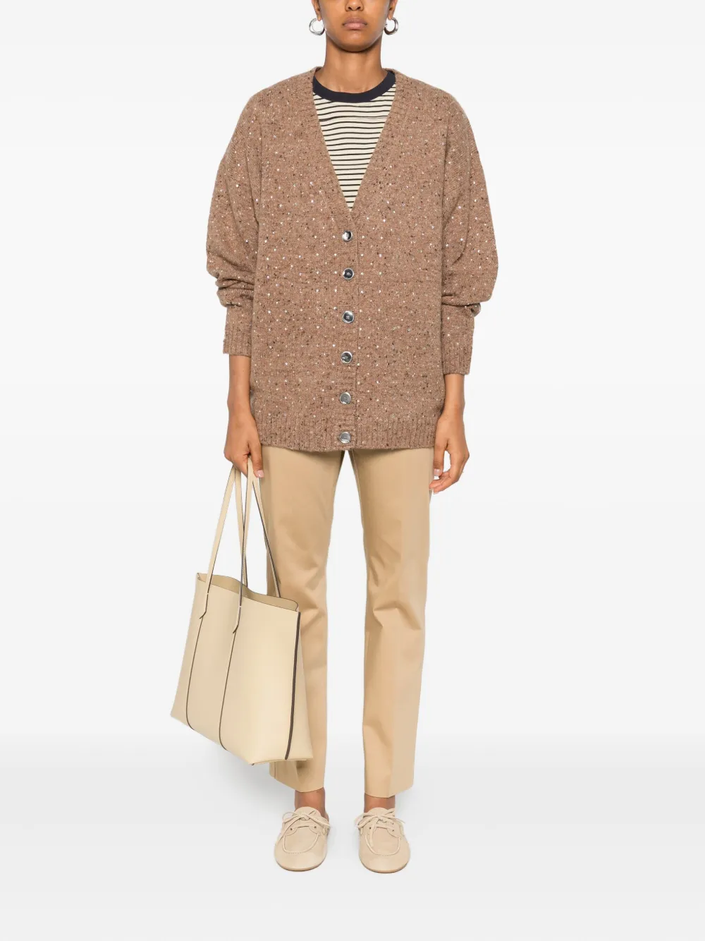 PINKO Vest verfraaid met stras Beige