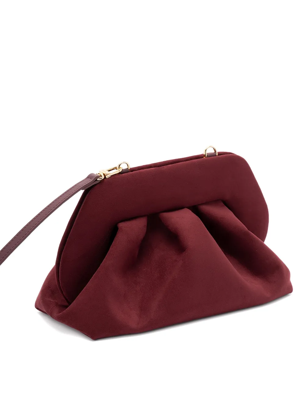 Themoirè Geplooide clutch Rood