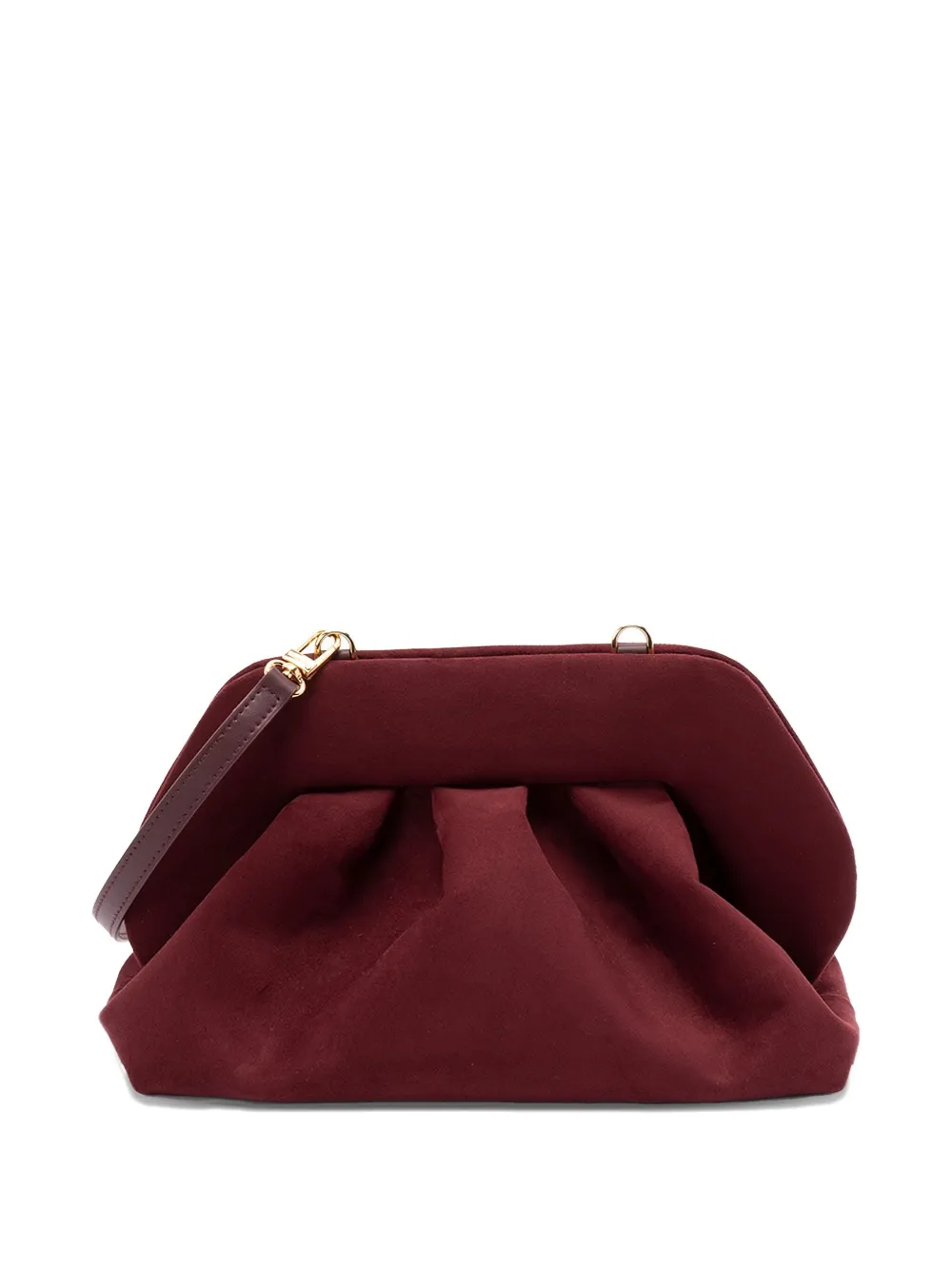 Themoirè pleated clutch bag - Rood