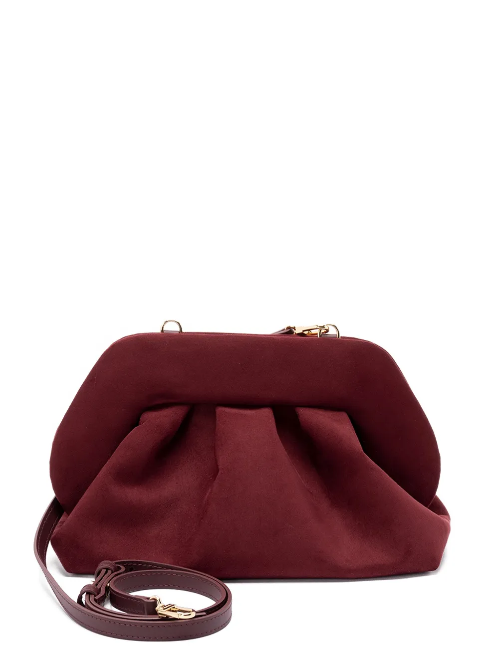 Themoirè pleated clutch bag Rood
