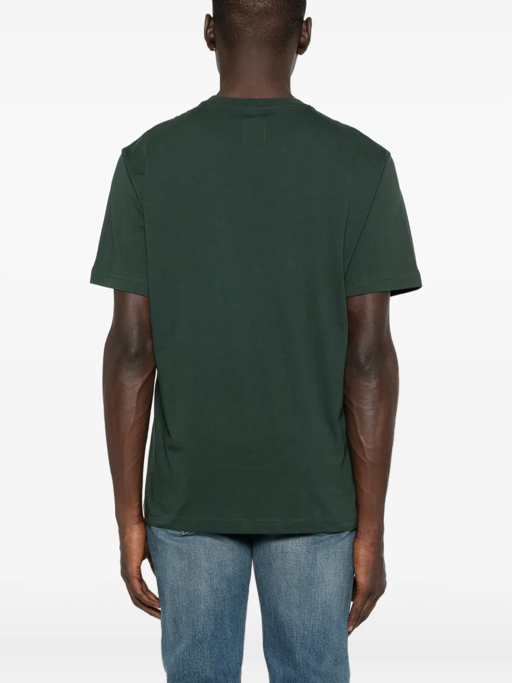 Emporio Armani graphic-print cotton T-shirt Groen