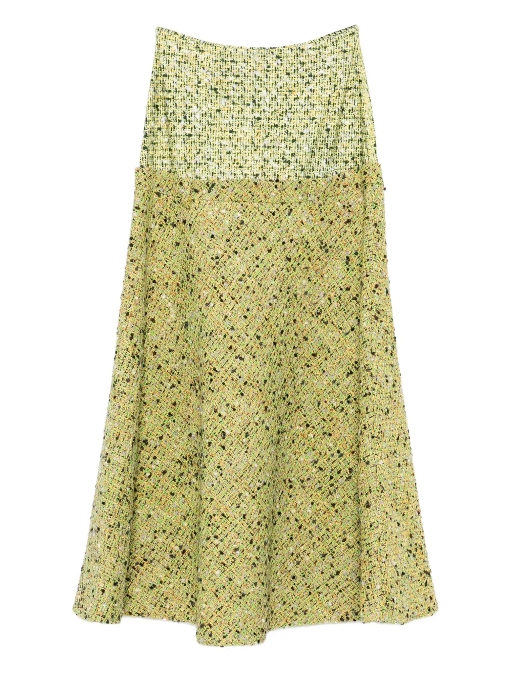 Diesel tweed-textured flared midi skirt | Green | Image 1