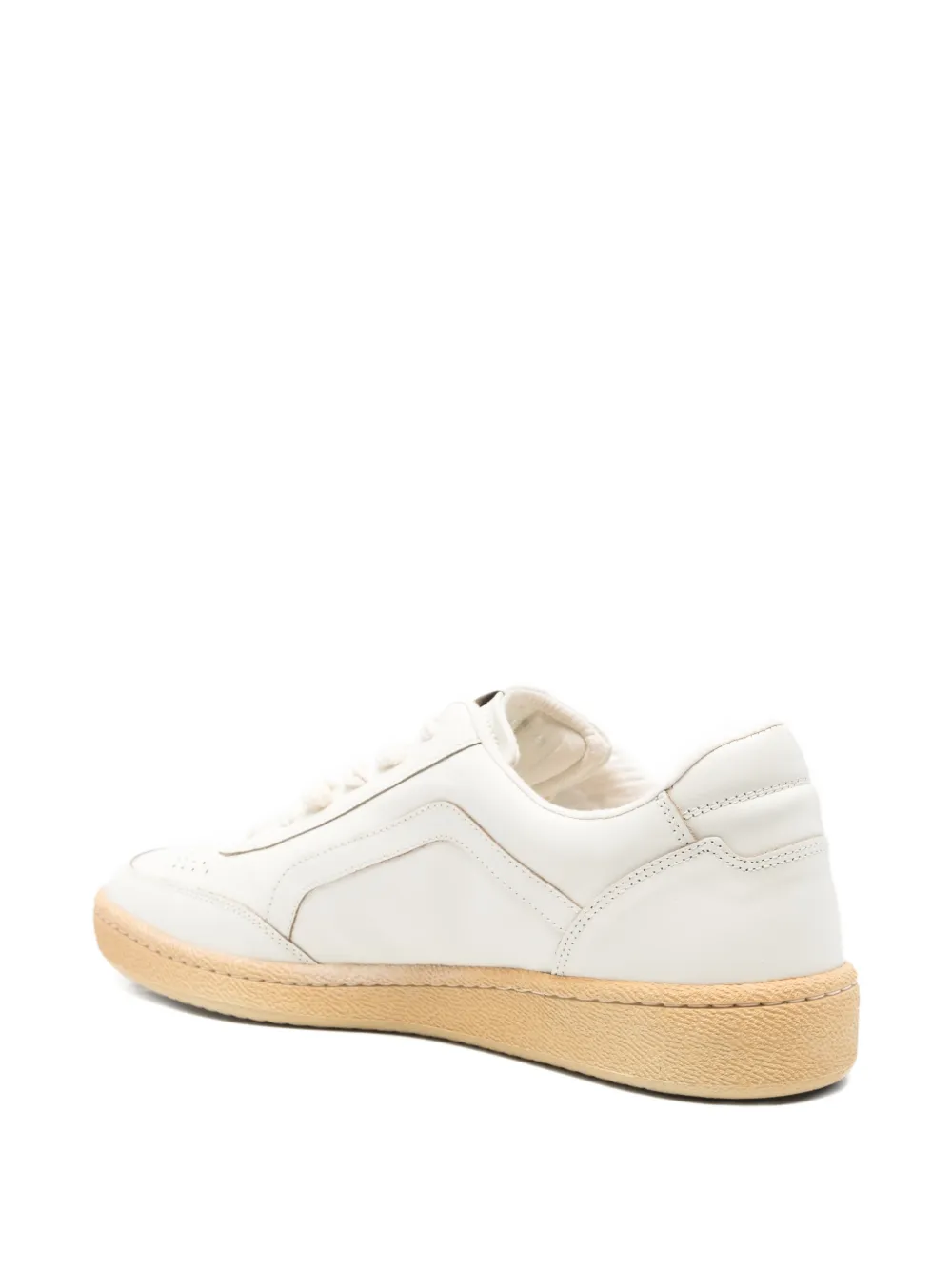 Marc O'Polo Court sneakers met geperforeerd vlak Beige