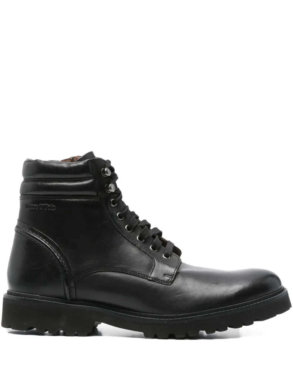 Marc O'Polo lace-up zip boots Black