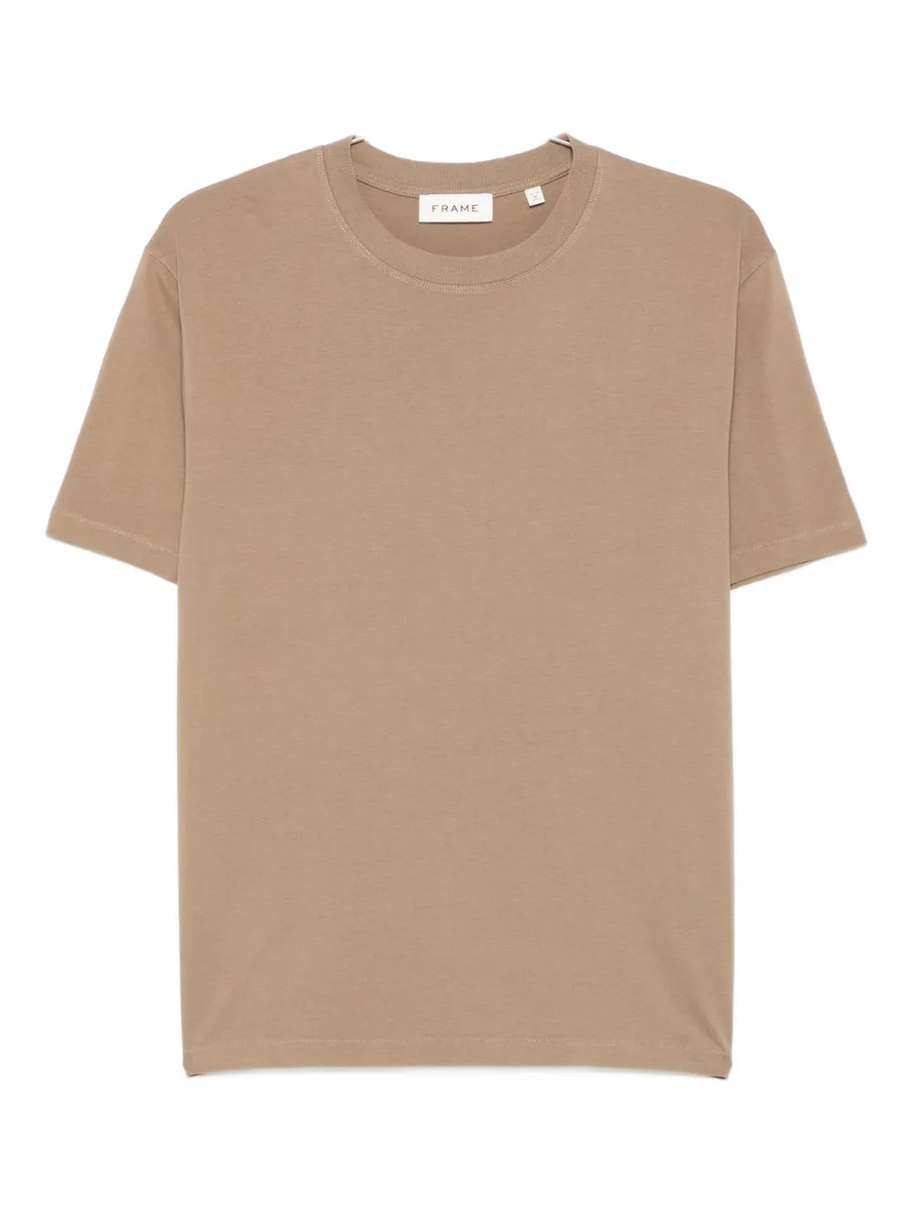 Frame Short-sleeve Crew-neck T-shirt In Brown