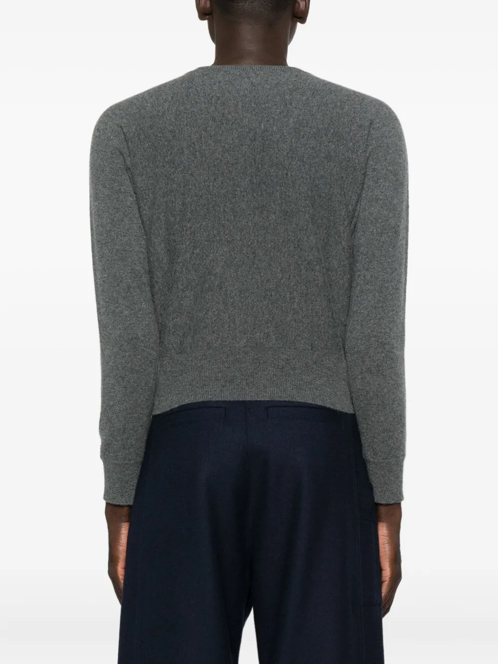 extreme cashmere Belle vilten trui met lange mouwen Grijs