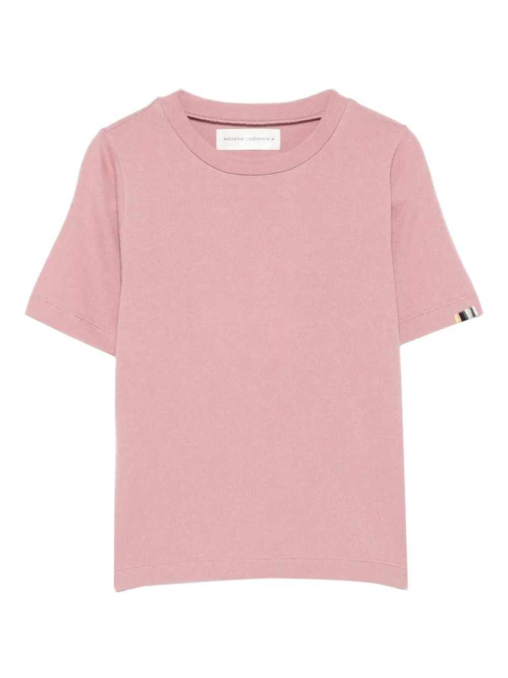 extreme cashmere short-sleeve crew-neck T-shirt | Pink | Image 1