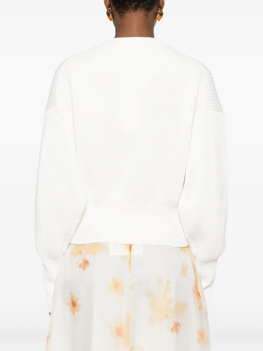 Altuzarra Cliff Ribbed Cotton Cardigan In White