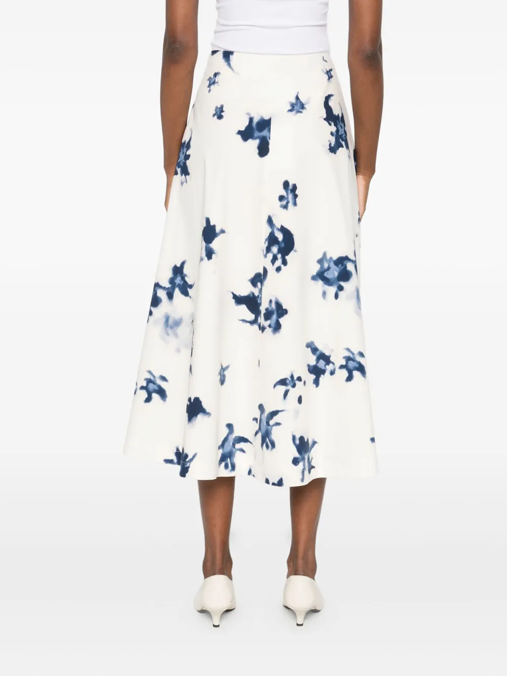 Altuzarra Midi-jurk met bloemenprint Wit