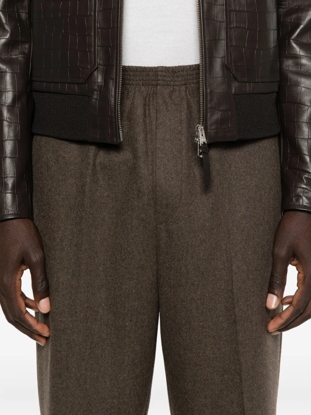 Cellar Door Broek met elastische taille Bruin