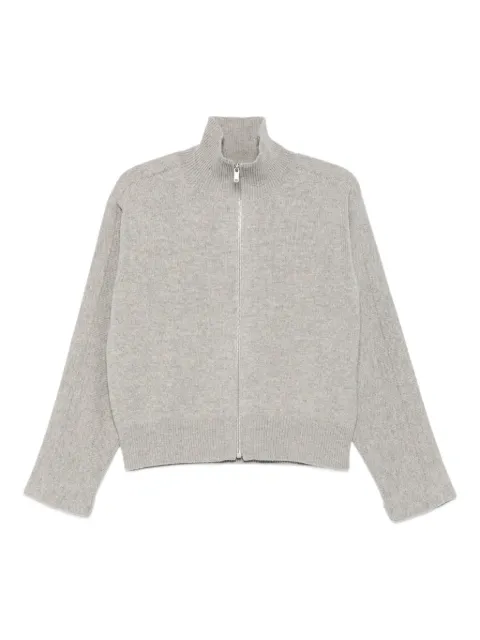 Jil Sander cárdigan con cuello alto y cierre