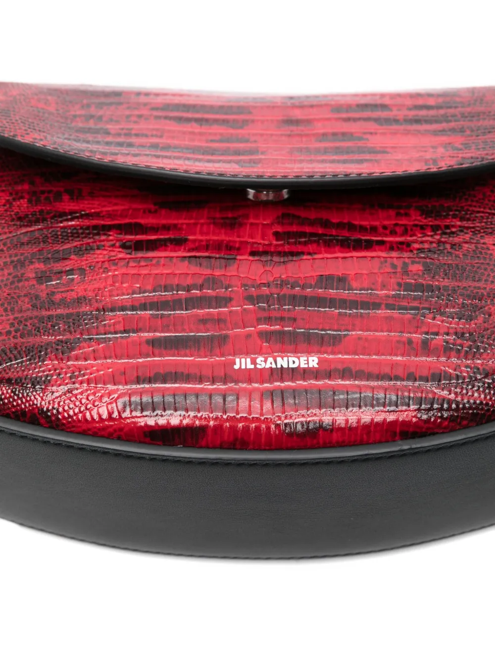 Jil Sander snakeskin crossbody bag Rood