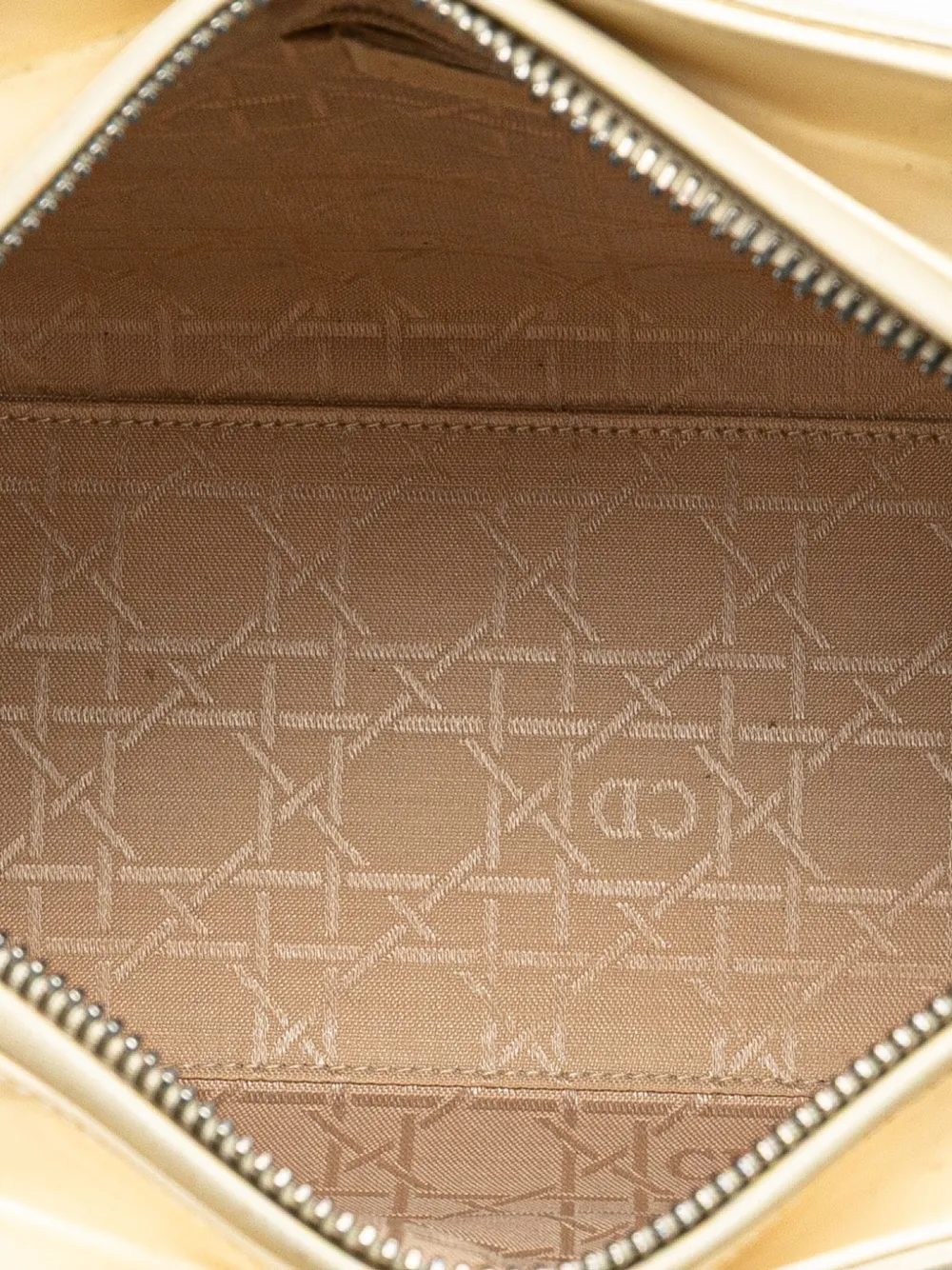 Pre-owned Dior 1998 Medium Canvas Lady  Satchel In White