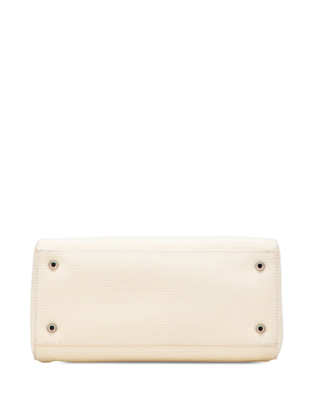 Pre-owned Dior 1998 Medium Canvas Lady  Satchel In White