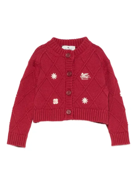 ETRO KIDS ダイヤパターン カーディガン